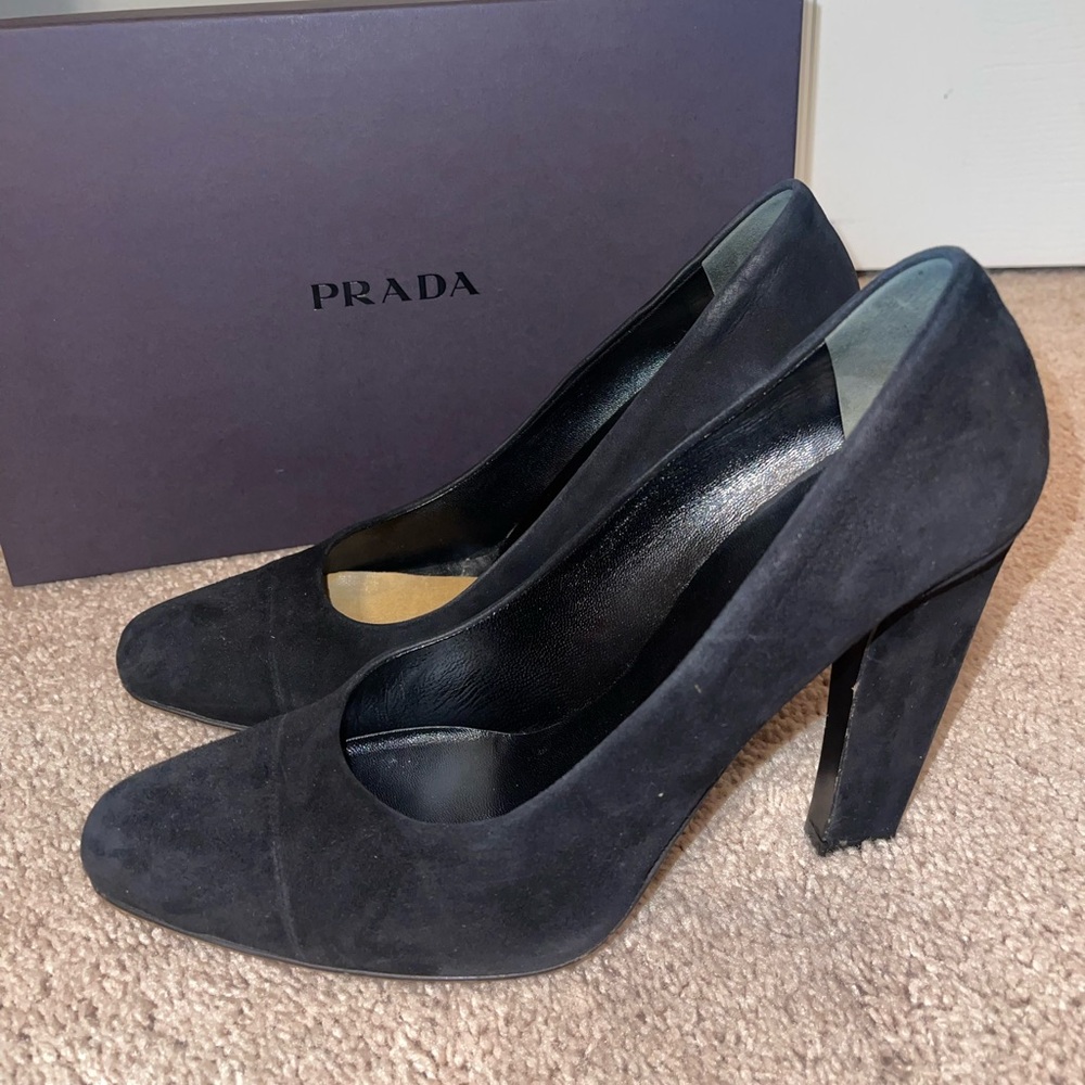 Prada Calzature Donna Black Heels Size 40